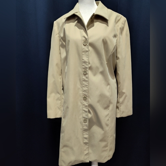 Casual Corner Annex Jackets & Blazers - Casual Corner Annex Taupe Raincoat